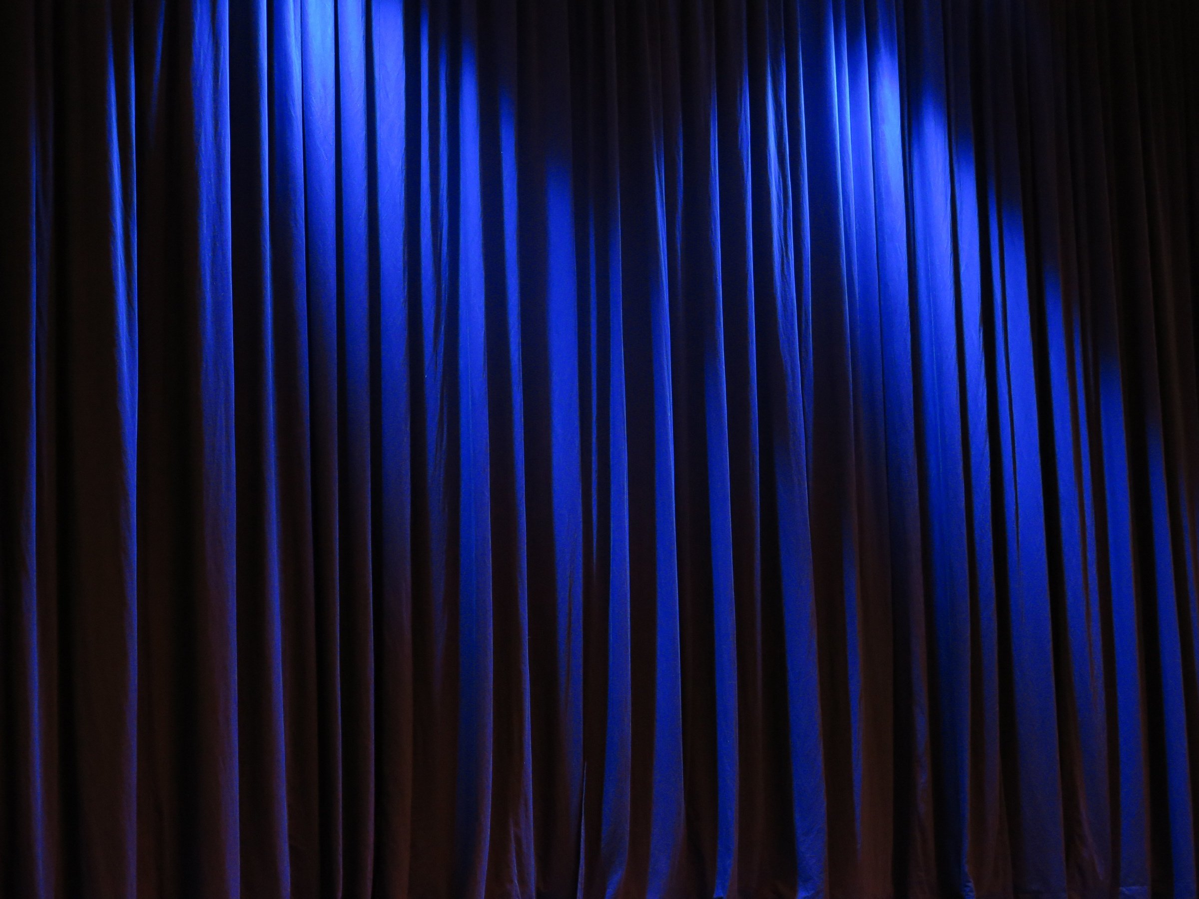 Blue Theater Curtine for Background